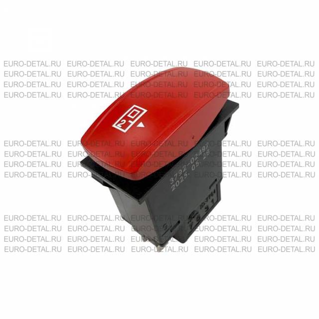Кнопка открывания двери Yutong 6122 средней красная 3792-02497