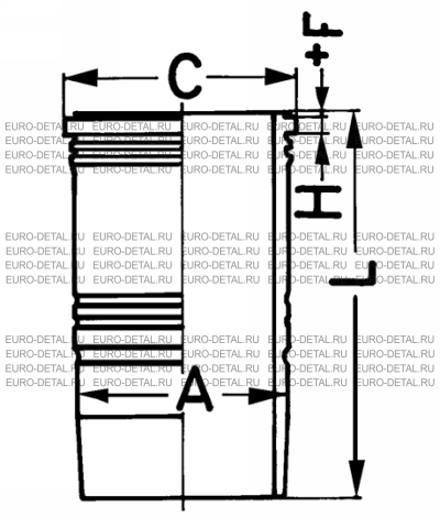 Гильза МАН 128мм D2876LF12 4V D2876LOH20 4V