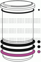 К-т уплотнительных резинок гильзы Вольво 130,175мм