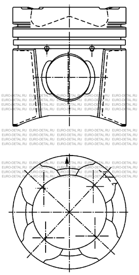 Поршень двигателя МАН 128мм D2876LF06