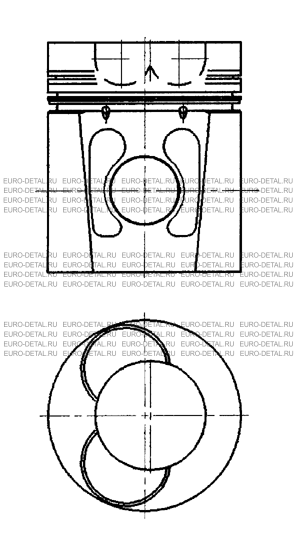 Поршень двигателя DAF