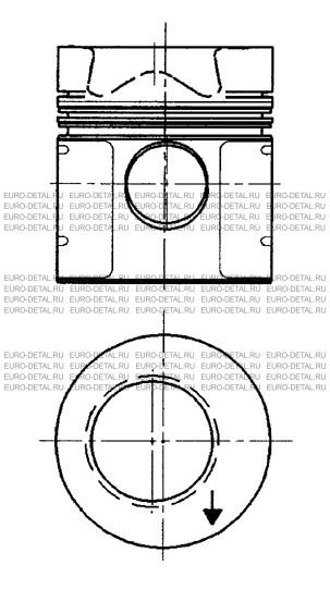 Поршень двигателя МВ 97/0mm 817L OM366.942