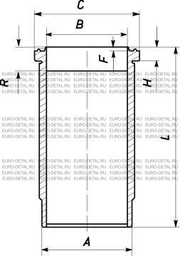 Гильза Скания 127мм DS11 1302095 89367110
