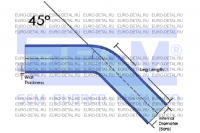 Патрубок силиконовый 45°